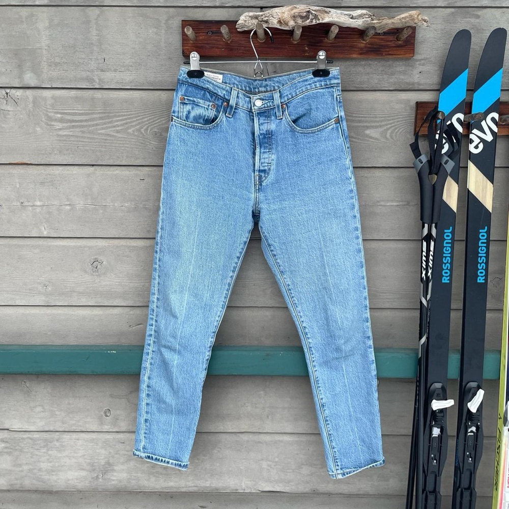 Levi 501 skinny vintage wash jeans